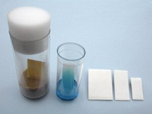 Saugpappestreifen im Einsatz